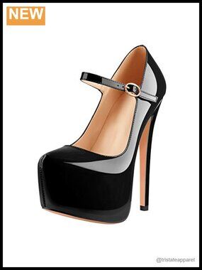 Women's Platform High Heels Mary Jane Pointed Toe Slip On Party Pumps
